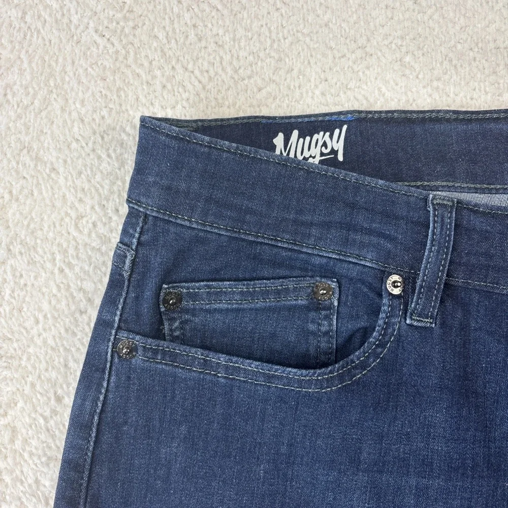 MUGSY 'Fultons' Means Jeans Size 42/32 Blue Dark Wash Stretch Denim Classic Fit